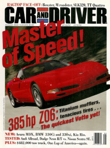 CAR & DRIVER 2000 AUG - J HUNT, Z06 VETTE, SPEEDVISION